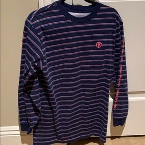 vans long sleeved striped tee shirt